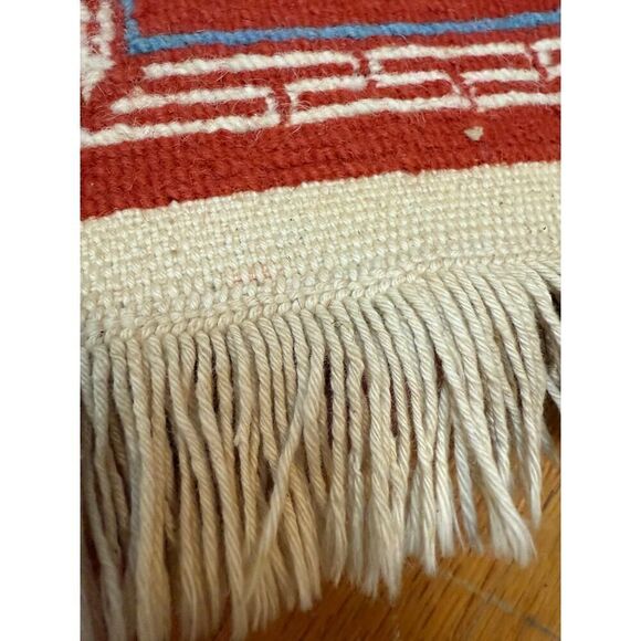 VTG Tibetan Snow Lion Woven Meditation Carpet Rug 15x22" - Picture 3 of 7